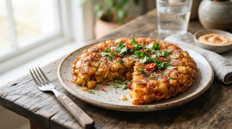 Amazing Crispy Spicy Potato and Egg Omelet Recipe Guide