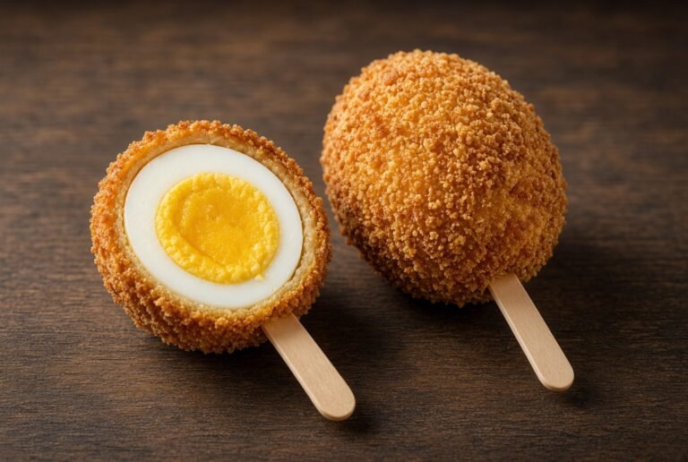 Crispy Breaded Egg Pops on a Stick Recipe