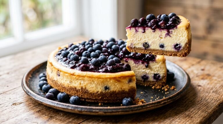 Healthy Greek Yogurt Blueberry Cheesecake Recipe