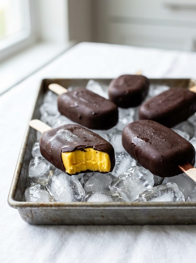 Homemade Chocolate-Covered Mango Ice Cream Bars Recipe