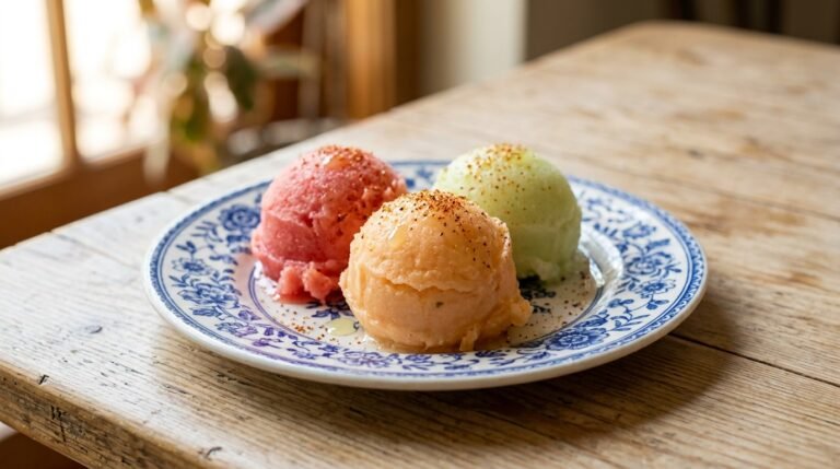 Easy Frozen Melon Ice Cream Recipe with Lime & Tajin